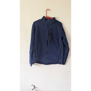 Avalanche Fleece Jacket Full Zip Outdoor Pockets‎ Blue Heathered Mens L